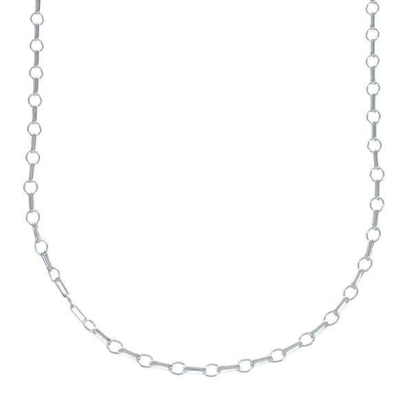 Genuine Sterling Silver Adjustable Link Chain 16-1/2" Necklace TX10156